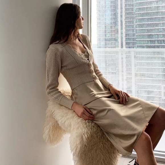 Aritzia Wilfred Crochet Caraway Cardigan Size S - Picture 2 of 14